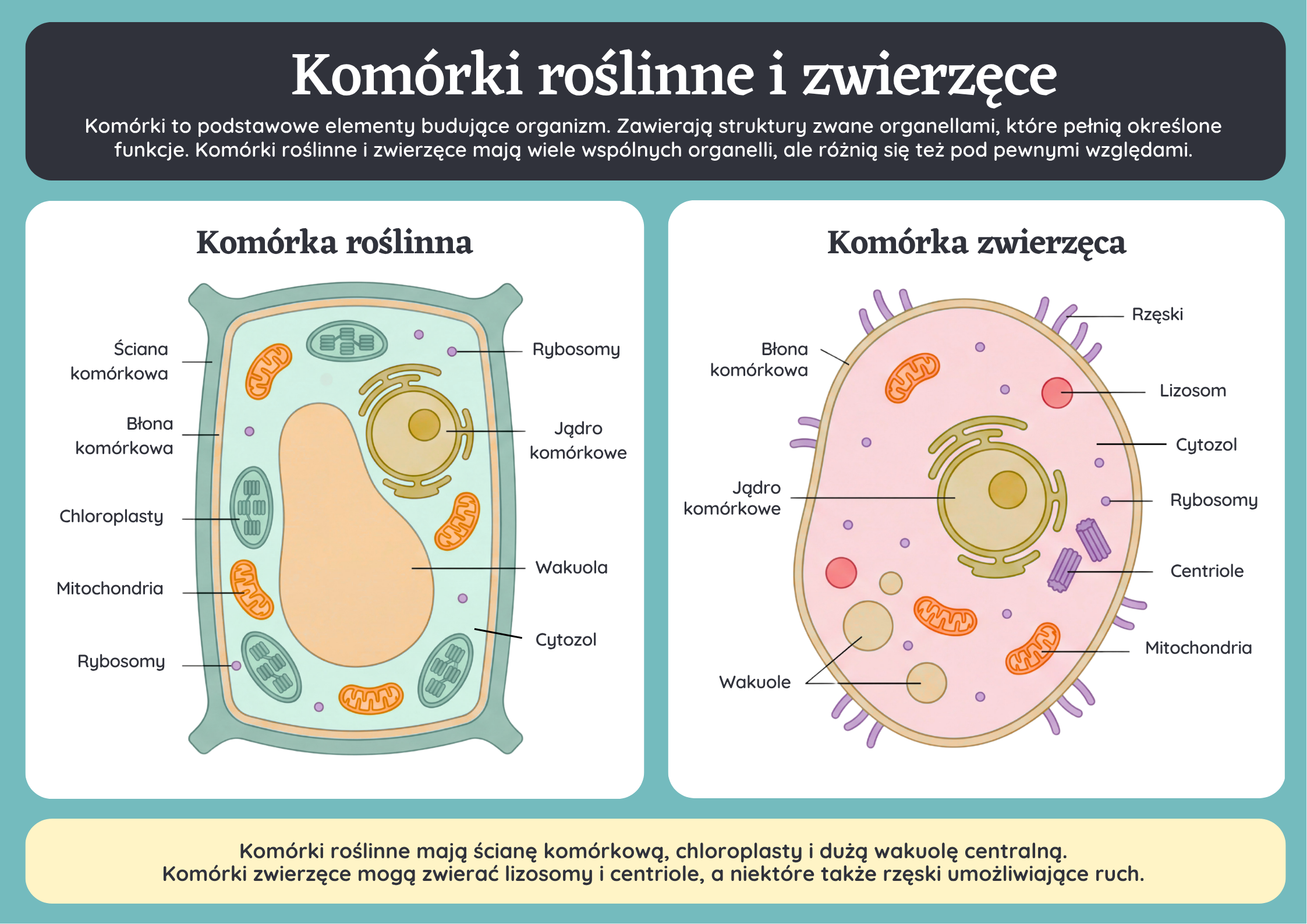 Budowa komórki. Biologia klasa 5. Edukacja domowa